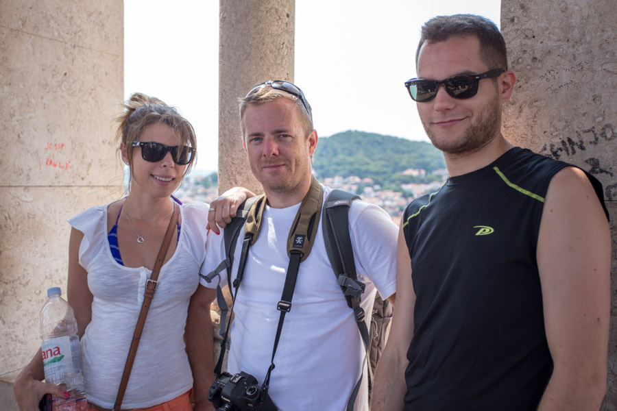 Belinda, Kyle, and Mike at the top of the bell tower